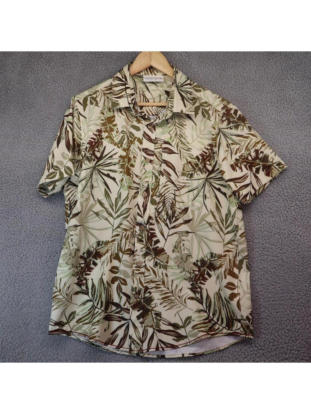 Projek Raw Button Men Medium Shirt Floral MSRP $79.00